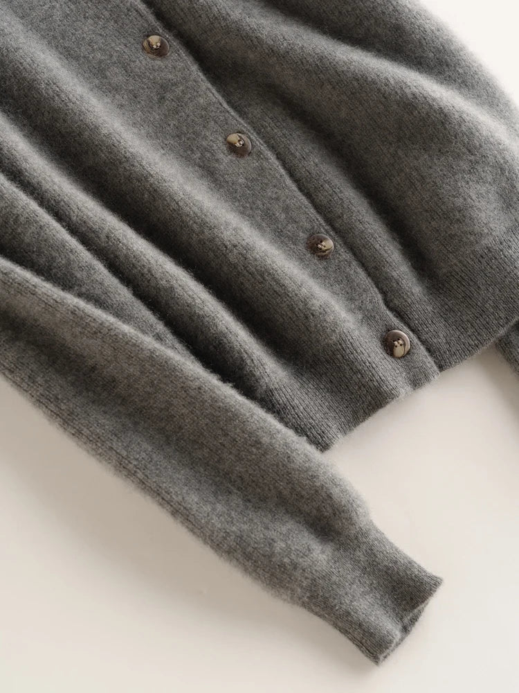 | Cashmere Button Cardigan