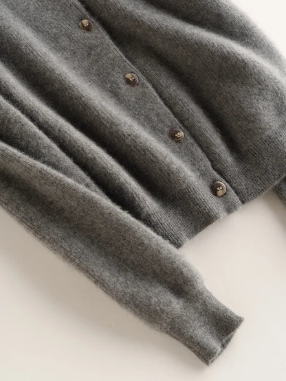 | Cashmere Button Cardigan