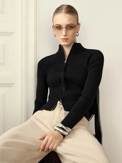 | Cotton Double-Zip Knit