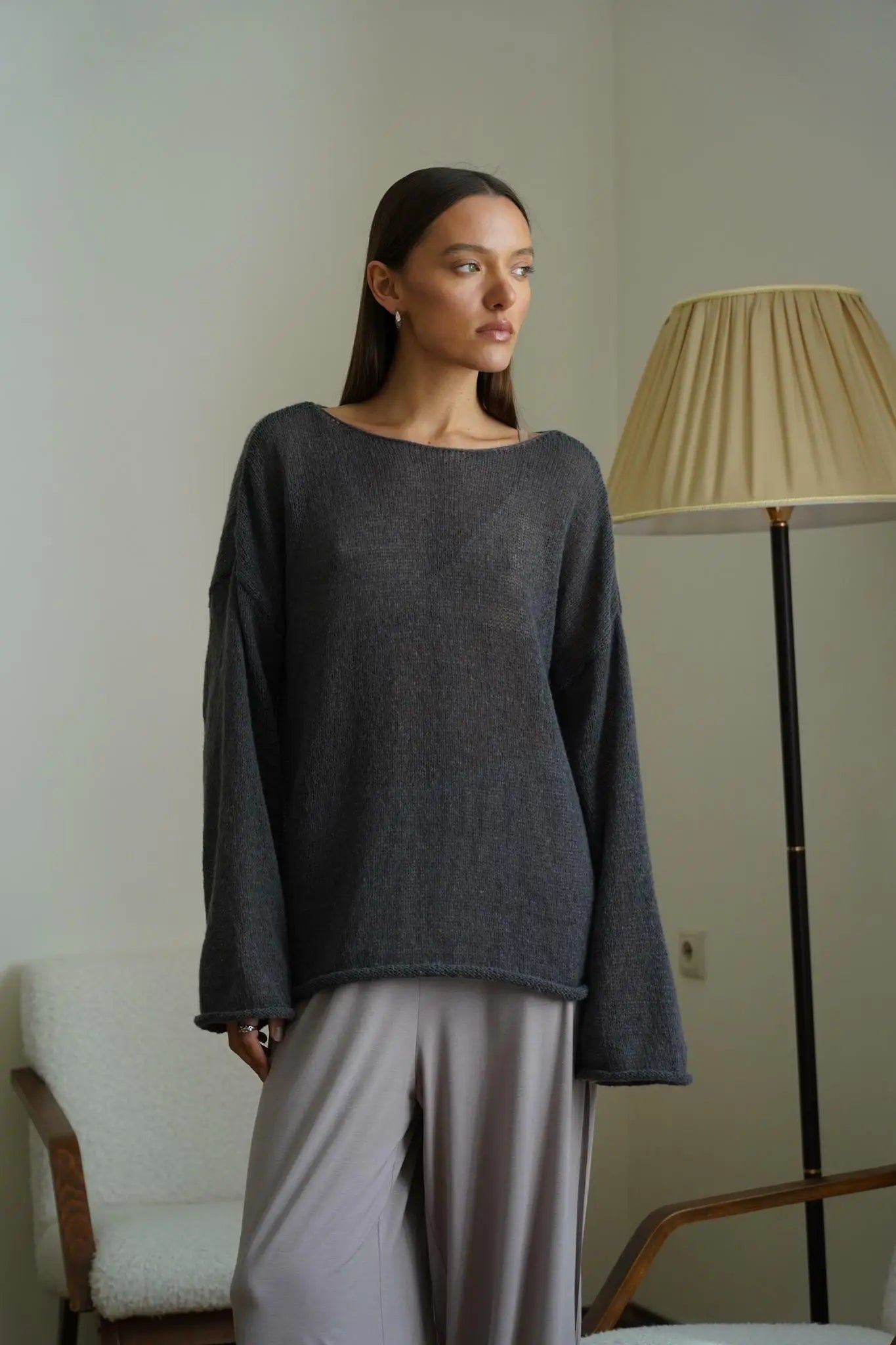 | Relaxed Crewneck Sweater