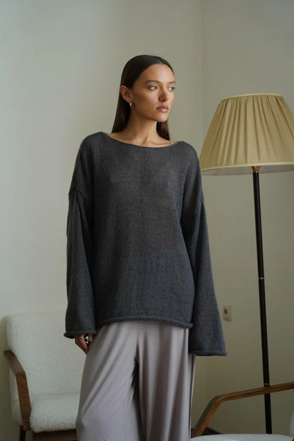 | Relaxed Crewneck Sweater