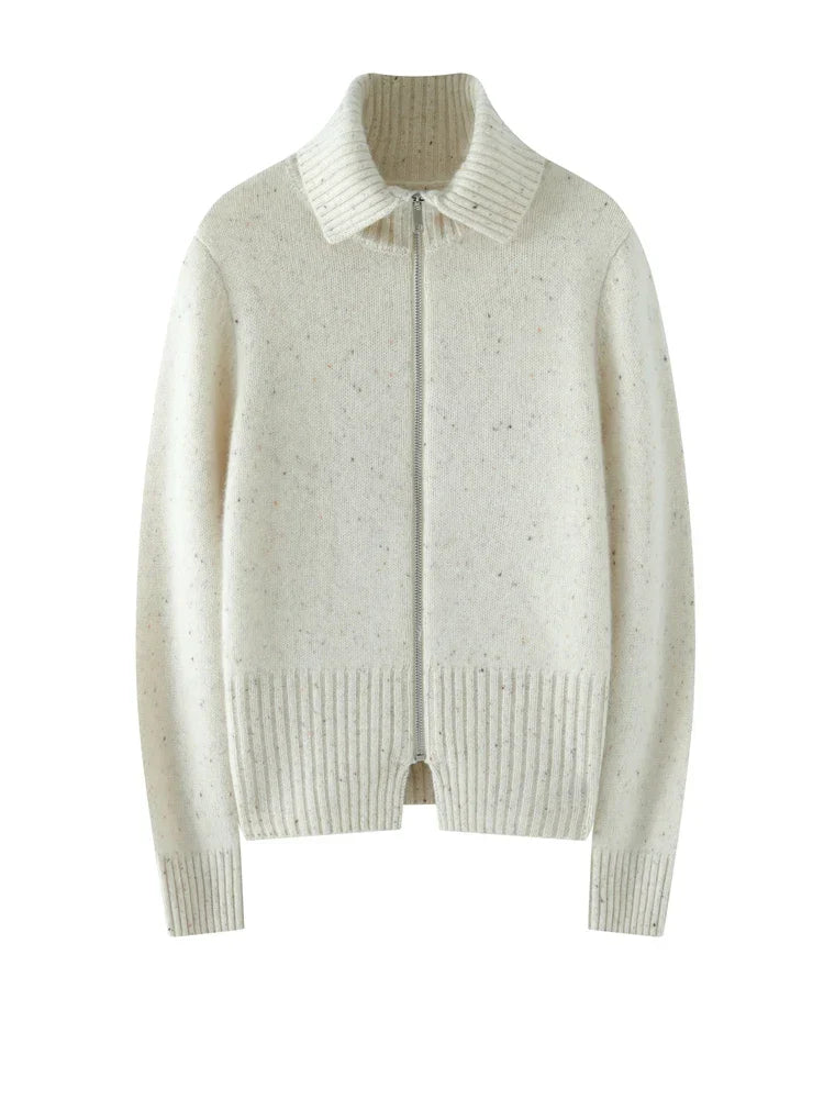 | Cashmere Zip Cardigan