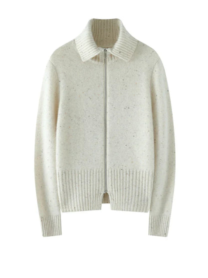 | Cashmere Zip Cardigan