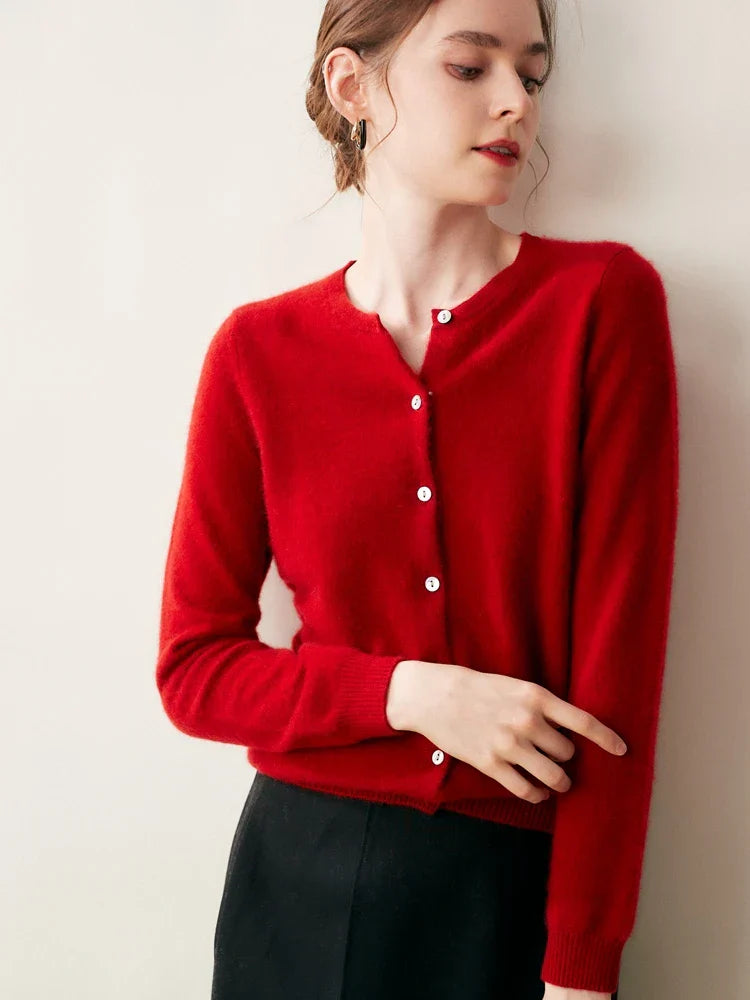 | Cashmere Crew Cardigan