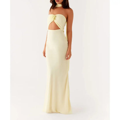 3D Flower Off Shoulder Mermaid Vacation Dress