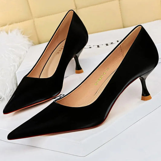 Kitten Heels 5.5 Cm Stiletto Pumps for Women, Elegant OL Office Shoes