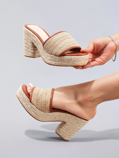 | Natural Woven Heels