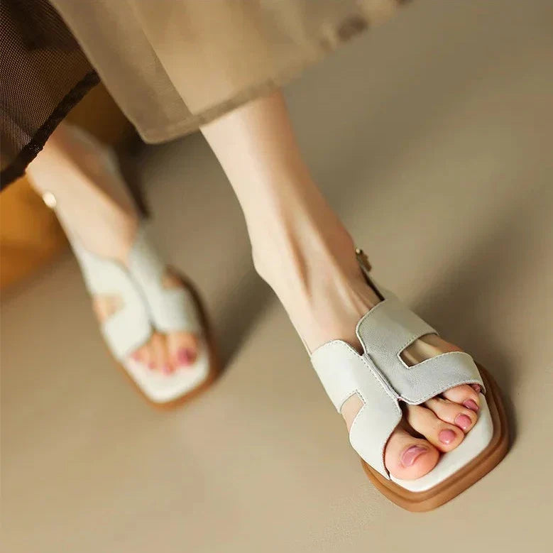 | Leather Heeled Sandals