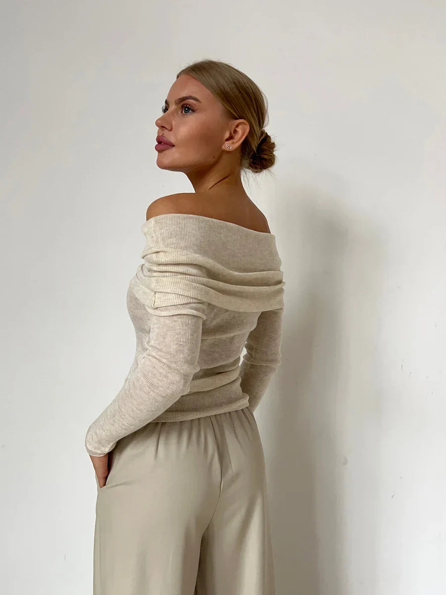 | Off-Shoulder Knit Top