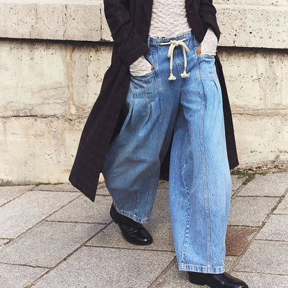 | Drawstring Denim Pants