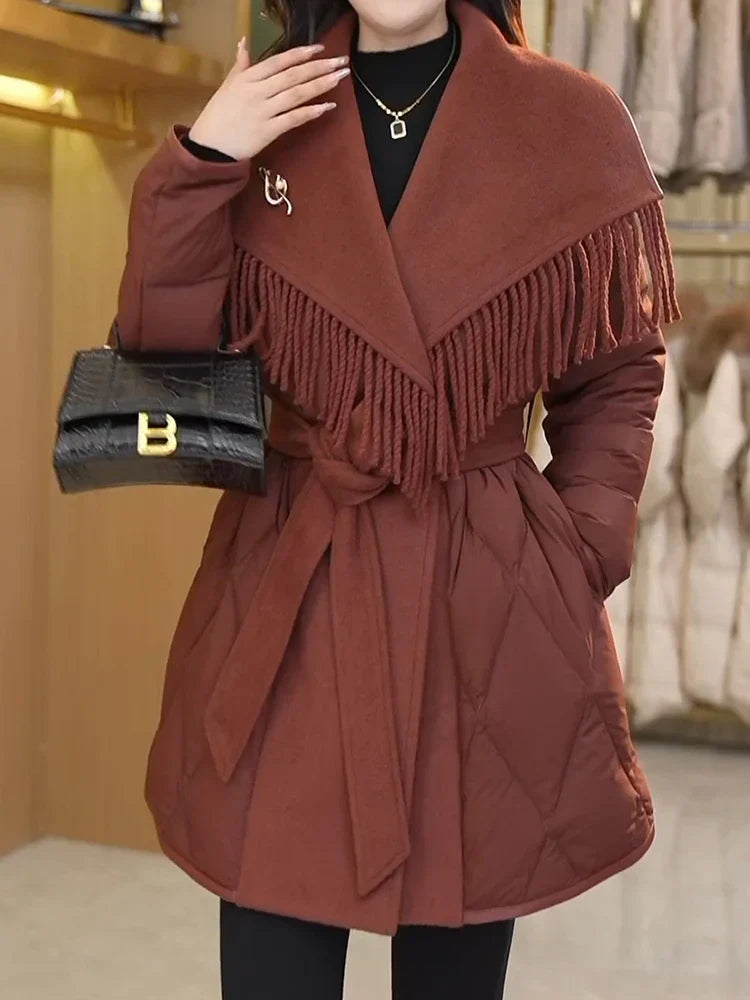 | Fringe Down Coat