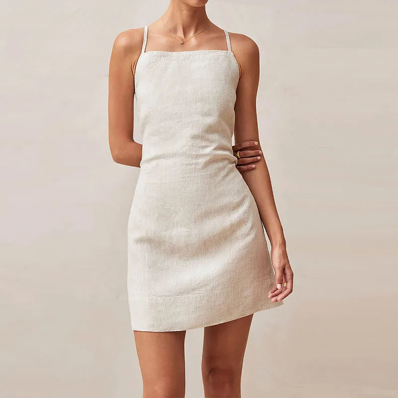 | Linen Mini Dress