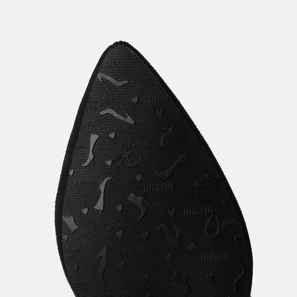 | Suede Pointy Toe Heels