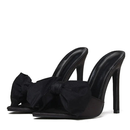 Pointed Toe Mules High Heels Slipper for Summer Party Banquets