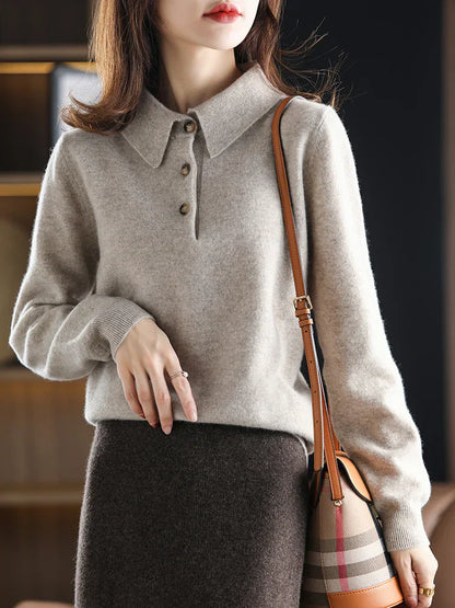 | Wool Polo Sweater