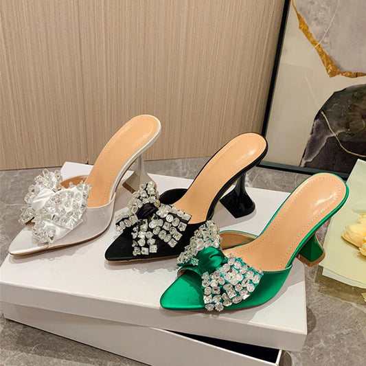 Sexy Pointed Toe 11CM Strange High Heels Slippers For Women