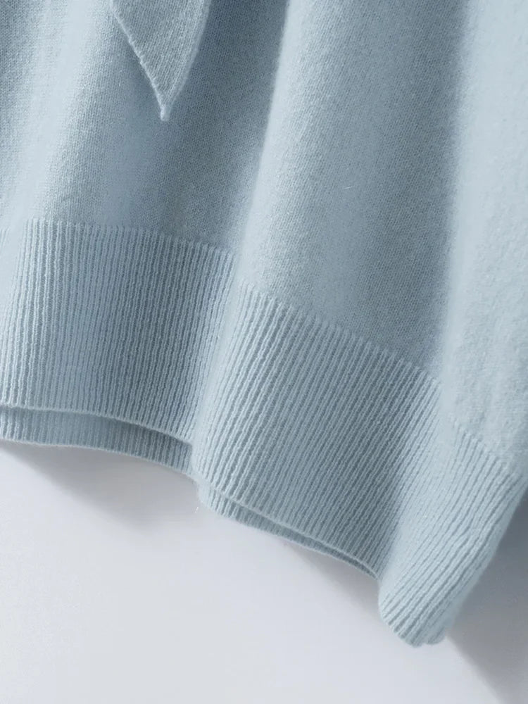 | Cashmere Pullover with Scarf Collar