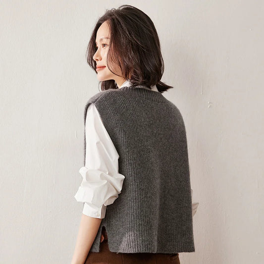 | Ribbed Cashmere Vest