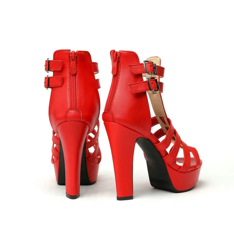 | Strapped Platform Heels