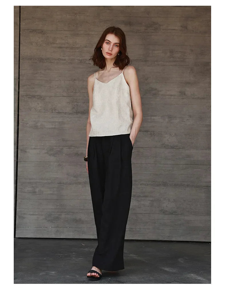 | Linen V-Neck Camisole Top