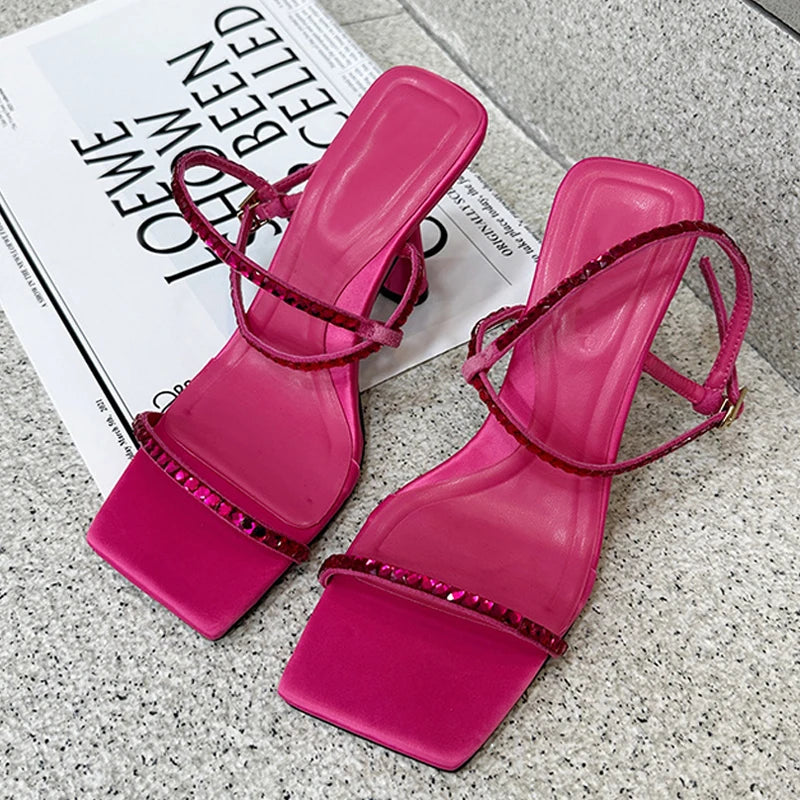 Rhinestone Gladiator Sandals for Women - Summer Fashion