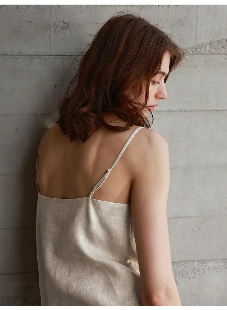 | Linen V-Neck Camisole Top