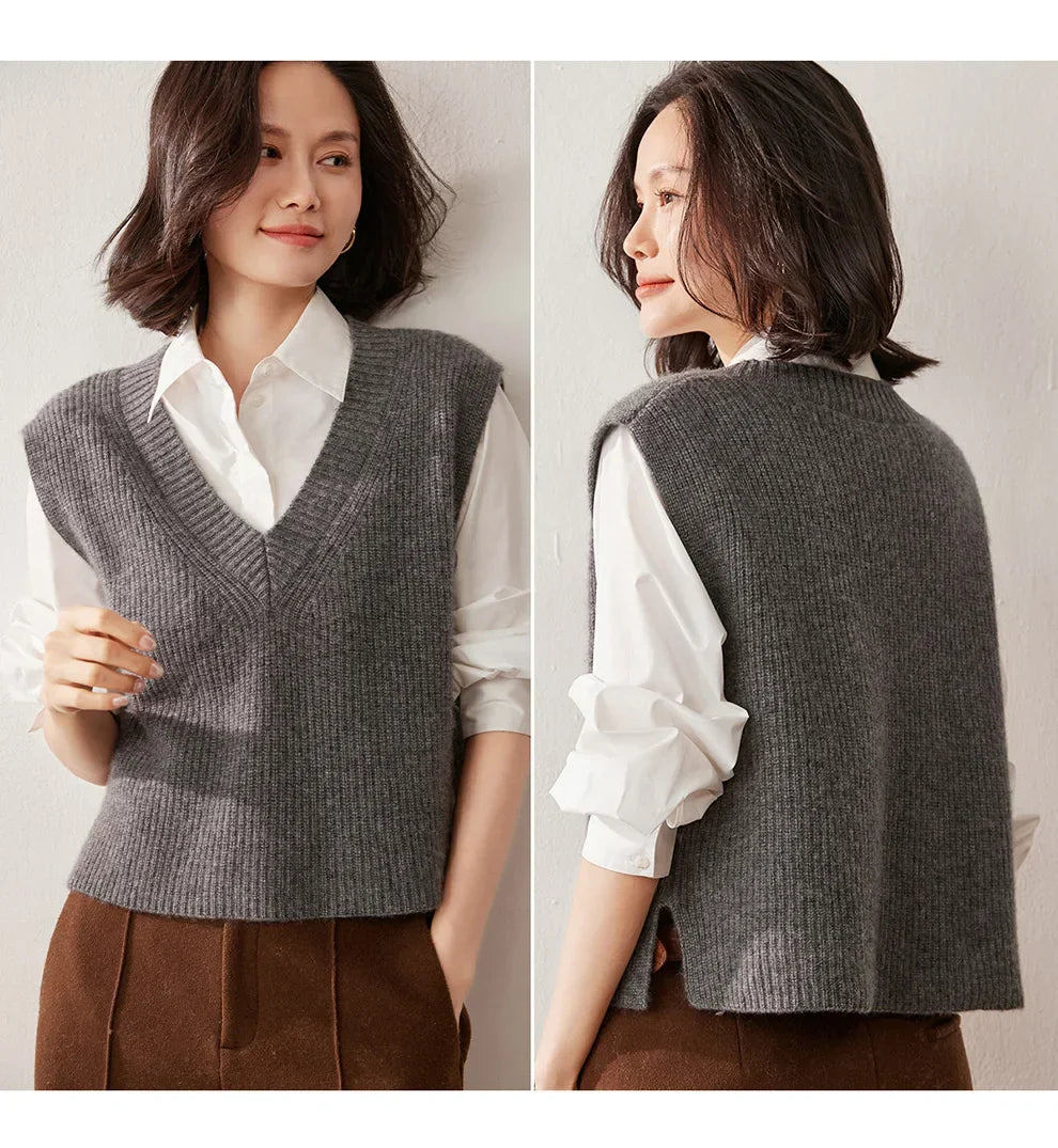 | Ribbed Cashmere Vest