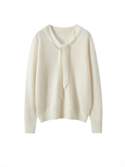 | Cashmere Pullover with Scarf Collar