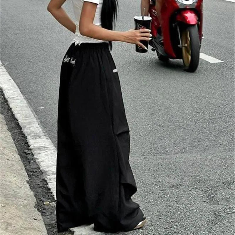 Lace Patchwork Cargo Joggers Pant