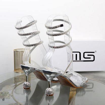 Rhinestone Fairy Open-toe High Heel Rome Sandals for Women