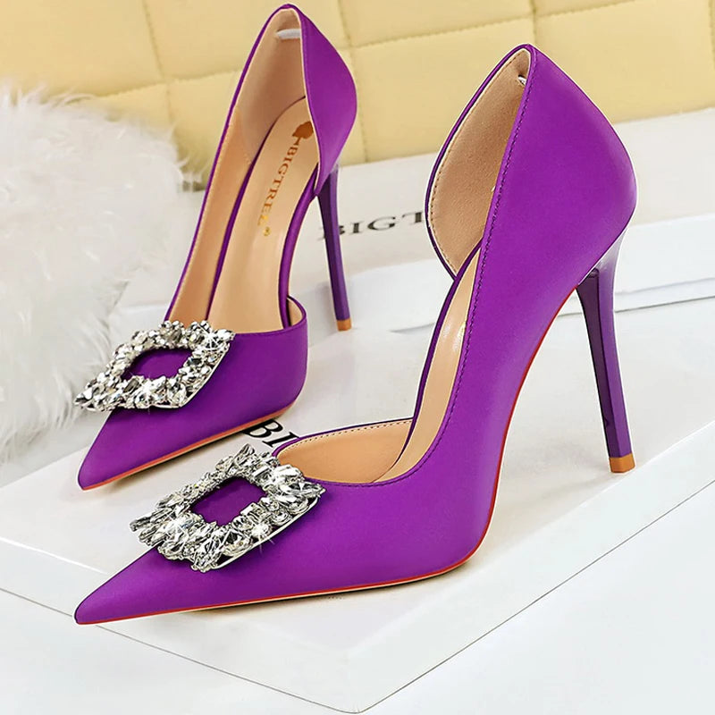 Luxury Rhinestone Design Women Pumps High Heels 10.5 Cm