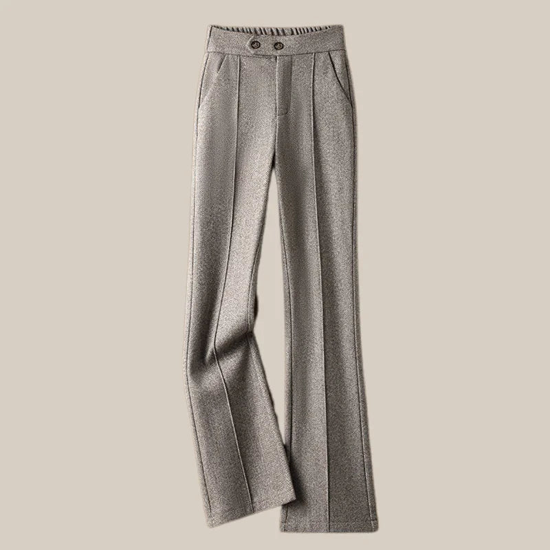 | Wool-Blend Flare Trousers
