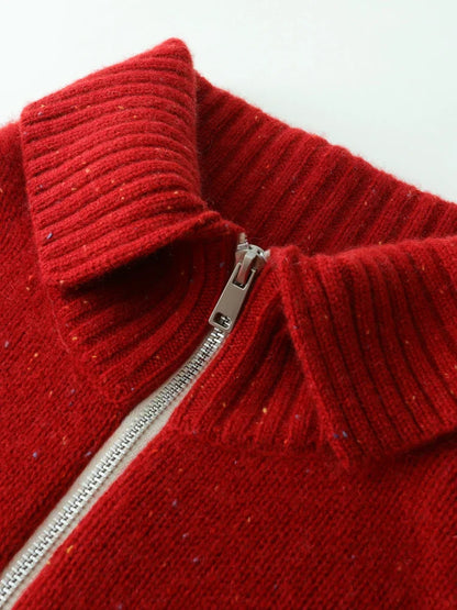| Cashmere Zip Cardigan