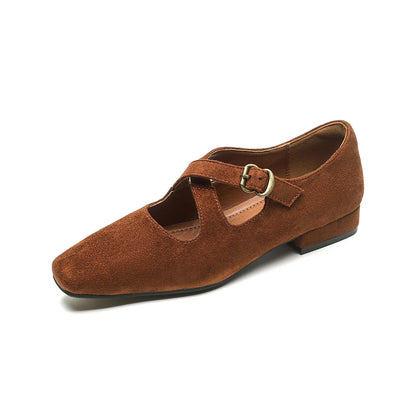 | Buckled Suede Mule