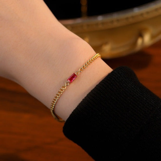 Scarlett Ruby Chain Bracelet