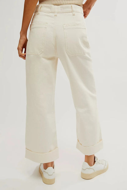 | High-Waist Wide-Leg Denim