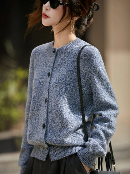 | Chunky-Knit Alpaca-Blend Cardigan
