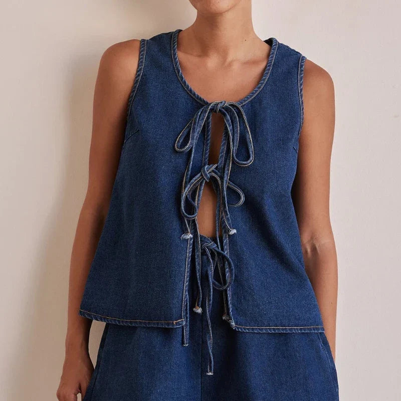 | Denim Tie Set