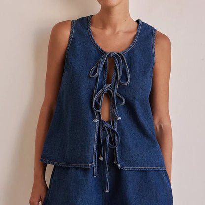 | Denim Tie Set