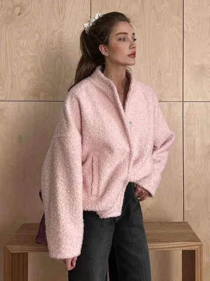 Short Fur Cardigan Winter Coat