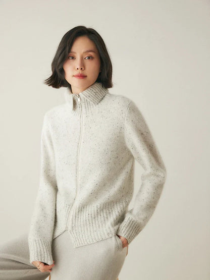 | Cashmere Zip Cardigan