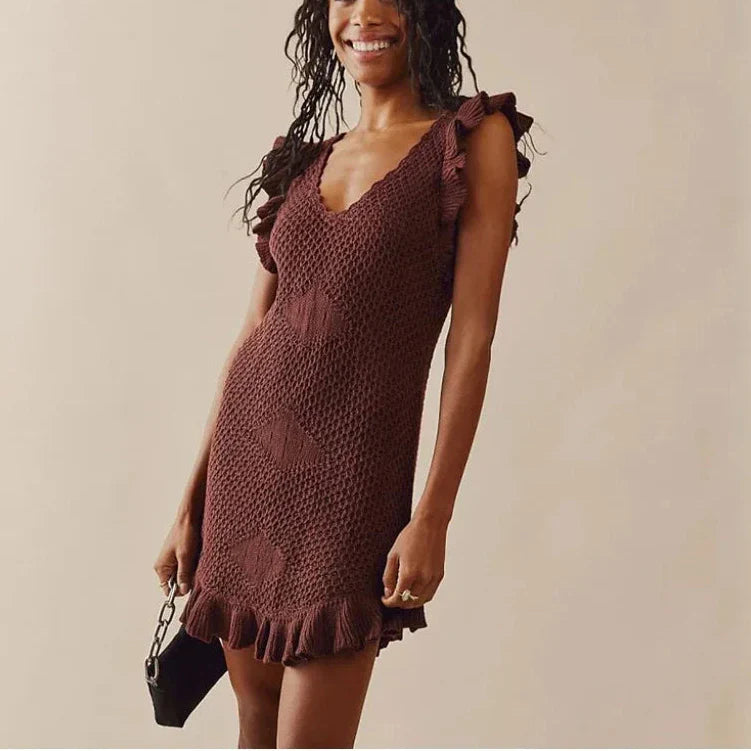 | Crochet Beach Mini Dress