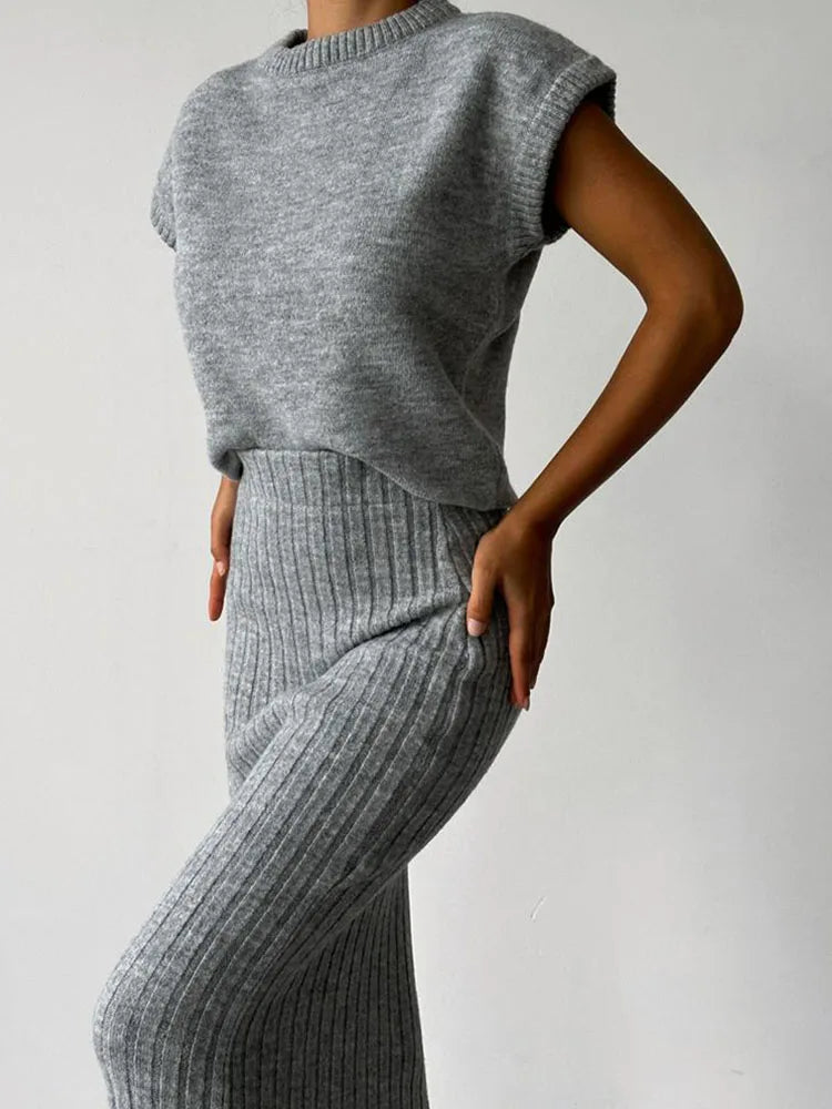 | Rib Sleeveless Set