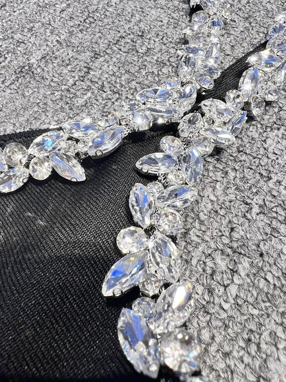 Black Diamond Bandage Sleeveless V-Neck Maxi Dress