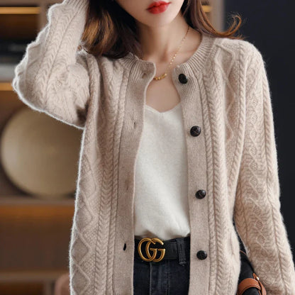 | Cable Cashmere Cardigan