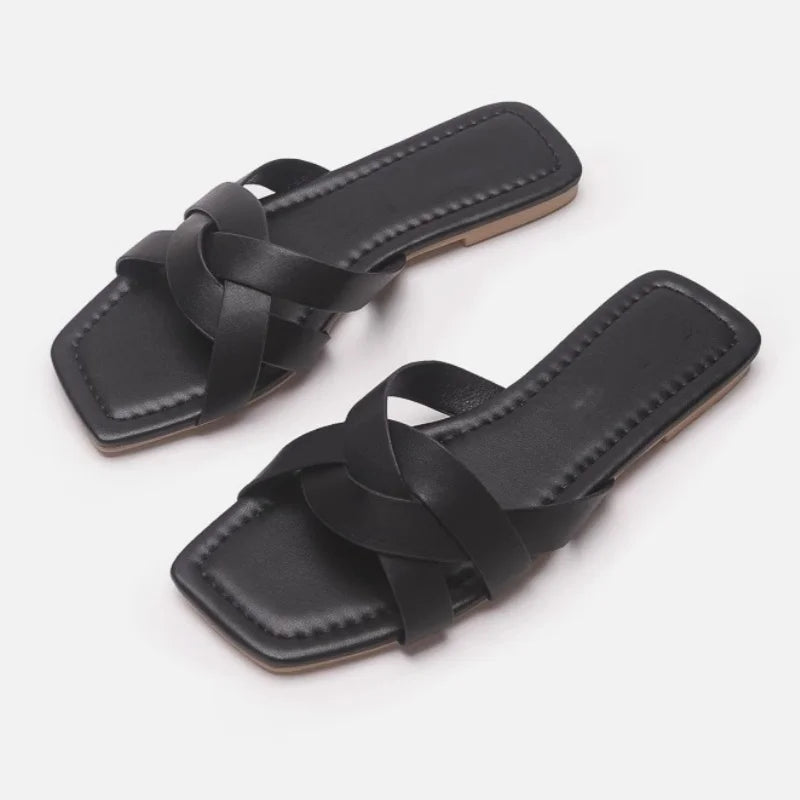 | Woven Slide Sandals