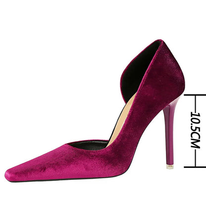 Stylish Stiletto Heels with Square Toe and Hollowed Out Sides