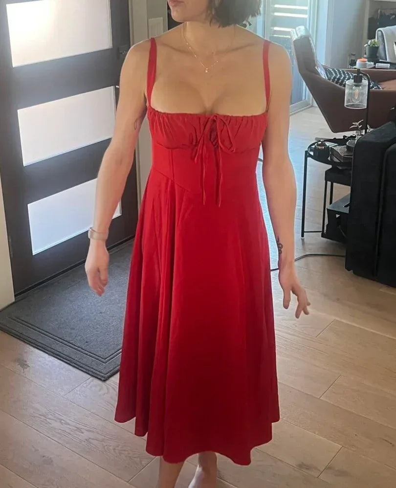 French Style Sleeveless Summer Dress For Women