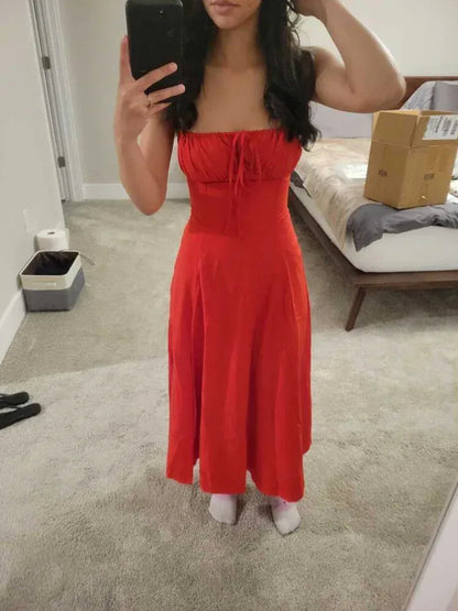 French Style Sleeveless Summer Dress For Women