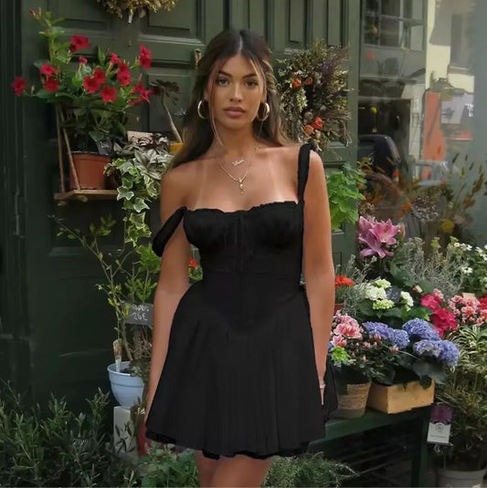 A-Line Flared Cocktail Party Mini Corset Sundress